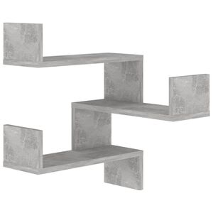 vidaXL Wall shelves Wall-Mounted Concrete Grey 40 x 40 x 49.5 cm