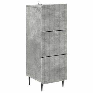 vidaXL Drawer Cabinet 33 x 34.5 x 92 cm Engineered Wood Concrete Grey