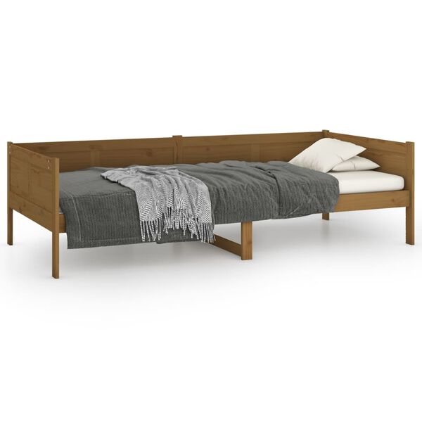 vidaXL Day Bed without Mattress Honey Brown Solid Wood Pine 80x200 cm