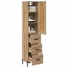 vidaXL Highboard Artisan Oak 34.5 x 34 x 180 cm Engineered Wood