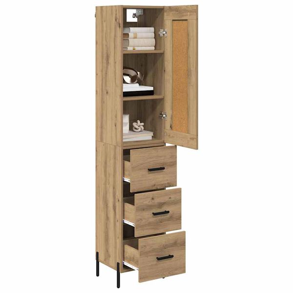 vidaXL Highboard Artisan Oak 34.5 x 34 x 180 cm Engineered Wood