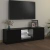 vidaXL TV Cabinet with LED Lights Black 120x30x36 cm