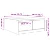 vidaXL Coffee Table with Drawers Concrete Grey 100x100x40 cm