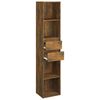 vidaXL Book Cabinet Smoked Oak 36x30x171 cm Engineered Wood