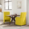 vidaXL Dining Chairs with Wheels 2 pcs Yellow 58 x 67 x 97 cm Velvet