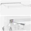 vidaXL Awning Frame Retractable White 3 x 2 m Powder-coated Steel