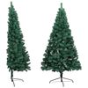 vidaXL Artificial Half Pre-lit Christmas Tree with Ball Set Green 210 cm