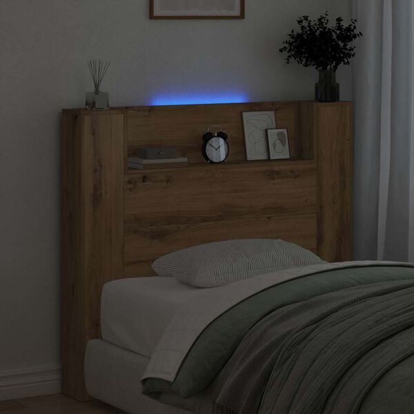 vidaXL Headboard Artisan Oak 120 x 15 x 103.5 cm Engineered Wood
