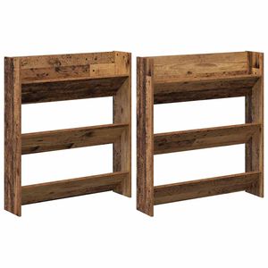 vidaXL Shoe Cabinet 2 pcs Old wood 84 x 18 x 90 cm Engineered Wood