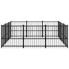 vidaXL Outdoor Dog Kennel Steel 8.47 m&sup2;