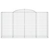 vidaXL Arched Gabion Baskets 17 pcs 300x50x160/180 cm Galvanised Iron