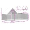 vidaXL Chicken Coop 4x2x2 m Galvanised Steel