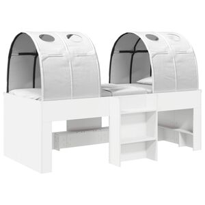 vidaXL Bed with Tunnel 4 pcs White Engineered Wood