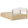 vidaXL Bed Frame with Drawer Sonoma Oak 150 x 200 cm Engineered Wood
