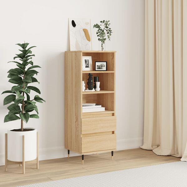vidaXL Highboard Sonoma Oak 40x36x110 cm Engineered Wood