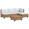 vidaXL 5 pcs Rattan Lounge Set with Cushions GENDT Natural Rattan