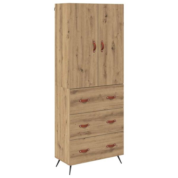 vidaXL Highboard Artisan Oak 69.5 x 34 x 180 cm Engineered Wood