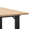 vidaXL Coffee Table O-Frame 60x60x40 cm Solid Wood Pine and Steel