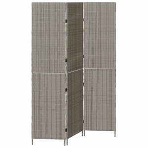 vidaXL Room Divider Grey 146 x 180 cm Poly Rattan