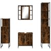 vidaXL 4 Piece Bathroom Cabinet Set Smoked Oak Engineered Wood
