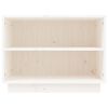 vidaXL Shoe Cabinet White 60x34x45 cm Solid Wood Pine