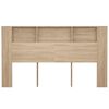 vidaXL Headboard Cabinet Sonoma Oak 180x18.5x104.5 cm