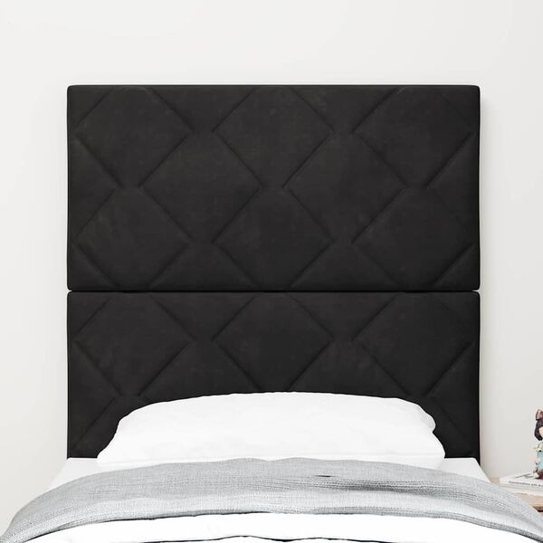 vidaXL Headboard Height Adjustable with Headboard Black 80 cm Velvet