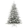 vidaXL Artificial Hinged Christmas Tree with Flocked Snow 210 cm