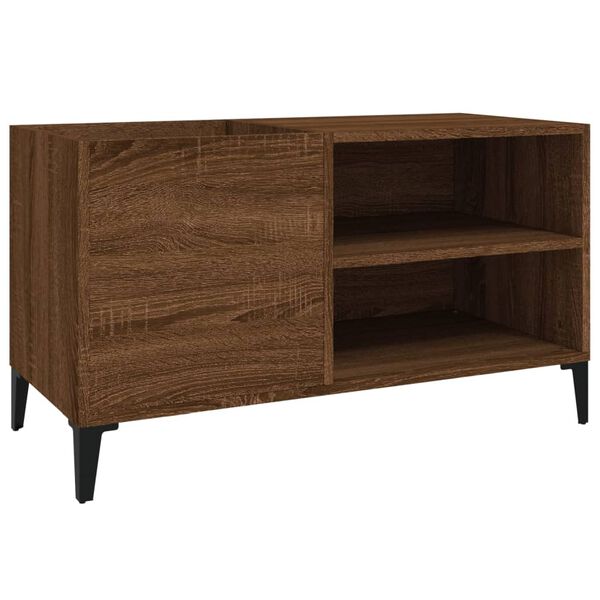 vidaXL Record Cabinet Brown Oak 84.5x38x48 cm Engineered Wood
