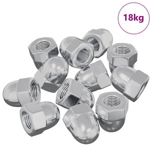 vidaXL Nut 9574 pcs Silver M6 x 10 mm Iron