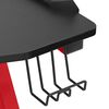 vidaXL Gaming Desk LED with Y Shape Black and Red 110x60x75 cm