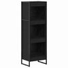 vidaXL Book Cabinet Black Oak 40 x 30 x 121 cm Engineered Wood
