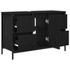 vidaXL Basin Cabinet with Drawers Black Oak 90x34.5x60 cm