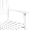 vidaXL Rocking Chairs 2pcs with Foldable Table White Solid Wood Poplar