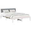 vidaXL Bed frame White and light grey 120 x 190 cm Solid pine wood
