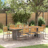 vidaXL Garden Dining Set 9 pcs Grey and Brown Poly Rattan
