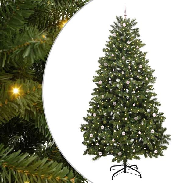 vidaXL Artificial Christmas Tree Green 300 cm PVC and Metal