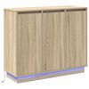 vidaXL LED Sideboard Sonoma Oak 90 x 32 x 75 cm Engineered Wood