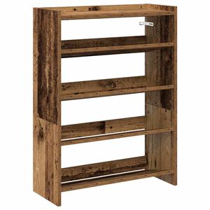 vidaXL Shoe Rack Old Wood 60x25x81 cm Engineered Wood