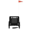 vidaXL Pet Bike Trailer Black Oxford Fabric and Iron