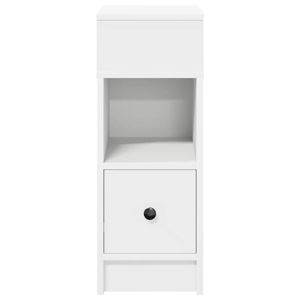 vidaXL Bedside Cabinet with Drawer White 25x31x66 cm