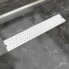 vidaXL Linear Shower Drain Bubble 630x140 mm Stainless Steel