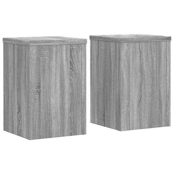 vidaXL Plant Stands 2 pcs Grey Sonoma 25x25x35 cm Engineered Wood
