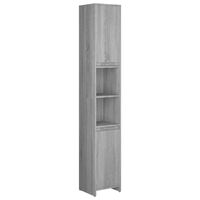 vidaXL Bathroom Cabinet Grey Sonoma 30x30x183.5 cm Engineered Wood