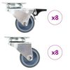 vidaXL 16 pcs Twin-wheel Swivel Casters 50 mm