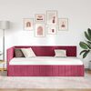 vidaXL Corner Bed Frame with Headboard Wine Red 100 cm x 200 cm Velvet