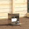 vidaXL Chicken Treadle Feeder Silver 33 x 42 x 40 cm Galvanised Steel