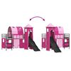 vidaXL Kids'Loft Bed Frame Black and Pink 99.5 x 190 cm Metal