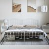 vidaXL Metal Bed Frame without Mattress with Footboard White 193x203cm