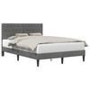 vidaXL Bed Frame with Headboard Dark Grey 180 x 200 cm Velvet